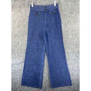 Vtg 70's Taylorsville Denim Jeans Women's Girl's Bell Bottoms Flare Size 0 USA